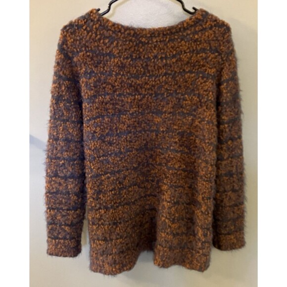 Yest Dutch Eyelash Sweater Super Soft Brown/Navy Blue Womens Size 8 (Medium) - Picture 6 of 6